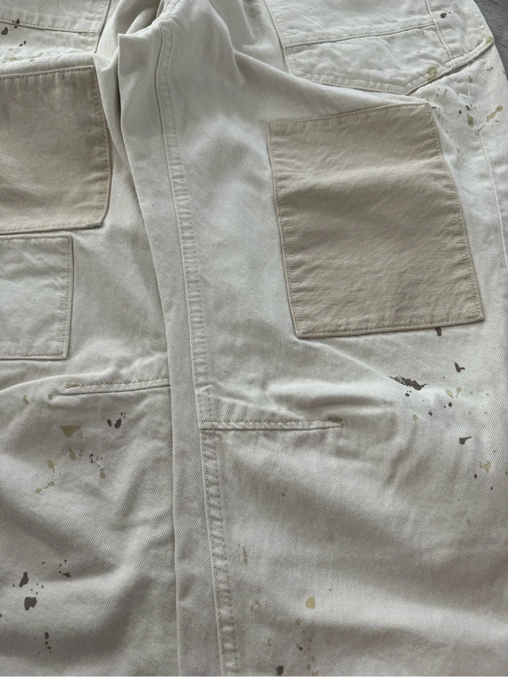 Women's Free People Cream Denim We The Free Moxie Pull-On Barrel Jeans Size 29